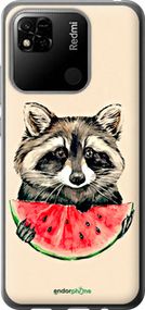 Чохол на Xiaomi Redmi 10A Єнотик з кавуном "4605t-2578-2448"