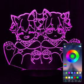 Акриловий світильник-нічник керування з телефона Рем и Рам 2 tty-n001359