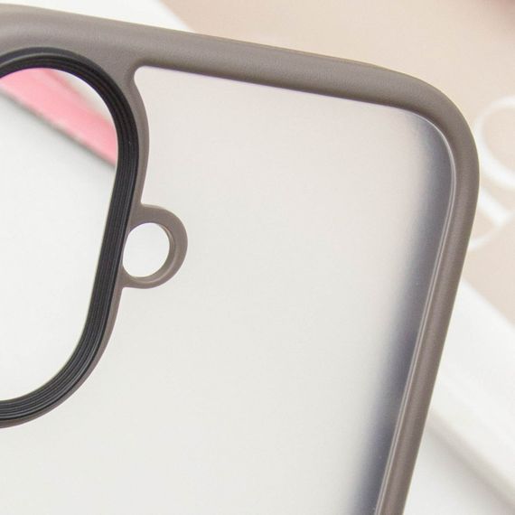 TPU+PC чохол Metal Buttons для Apple iPhone 16 (6.1") Сірий | Зображення 5