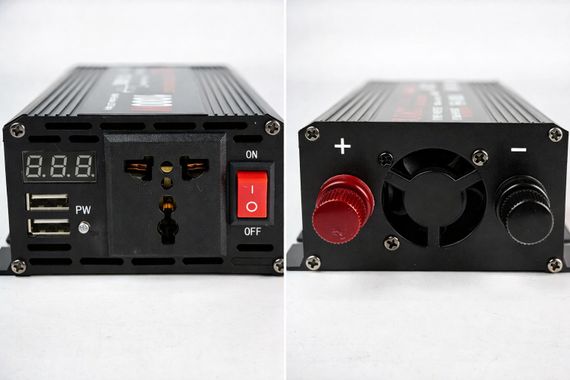 Преобразователь напряжения 12V-220V UKC 1000 Вт с чистой синусоидой / автомобильный инвертор 12 В в 220 В с цифровым дисплеем и USB выходом | Зображення 1