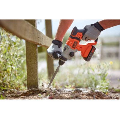 Перфоратор Black&amp;Decker SDS-Plus,18 В, 1.2 Дж, 3 режима, 2.6 кг (без АКБ и ЗУ) (BCD900B) | Зображення 9