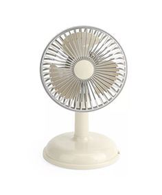 Вентилятор Simple desktop fan KD197 настільний портативний з роботою від USB Блідо-жовтий (кремовий)
