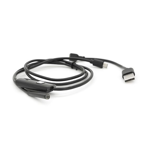 Універсальний ендоскоп 2в1 (USB/MicroUSB) для смартфона/ПК, камера 5.5мм, м'який кабель 1м, з LED-підсвічуванням, IP67
