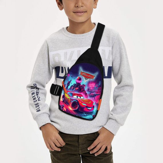 Сумка через плече дитяча Тачки Блискавка МакКвін 29х17 см сумка слінг для хлопчика (02222)