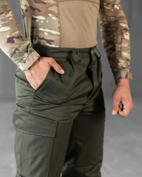 Зимові штани на флісі олива НП5041 | Зображення 4