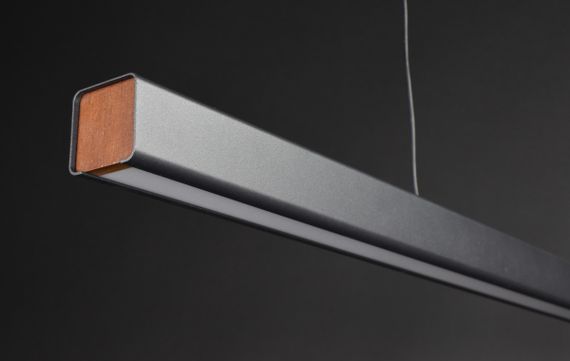 Люстра світлодіодна підвісна LED світильник для квартири на стелю лед 27353 Чорний 15-100х6х120 см. | Зображення 4