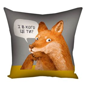 Подушка габардинова з принтом І в кого це ти? 30x30 (3P_22S018)