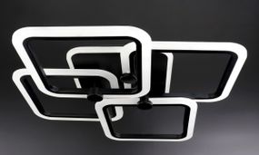 Люстра світлодіодна стельова LED світильник для квартири на стелю лед з пультом 25756 Чорний 10х56х65 см.