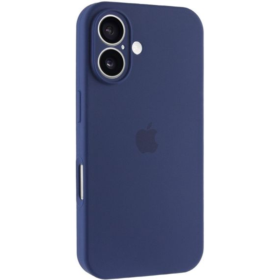 Чехол Silicone Case Full Camera Protective (AA) для Apple iPhone 16 Plus (6.7") Синий / Deep navy