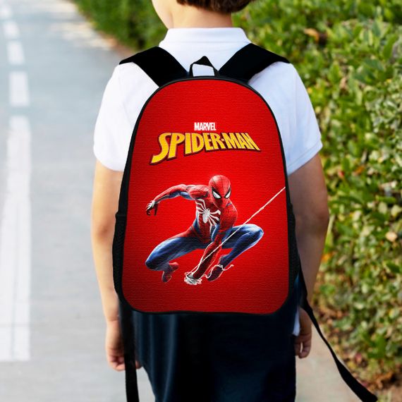 Рюкзак детский человек паук,спайдермен "Spiderman" 34х27см,городской ранец для мальчика с принтом (00391)