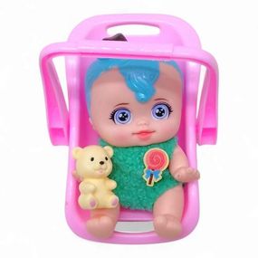 Уцінка. Пупс гумовий, рухливі кінцівки, в переносці (вид 2) - Пошкоджена іграшка (гуля у ляльки)