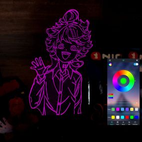 Акриловый светильник-ночник управление с телефона Емма The Promised Neverland tty-n001772