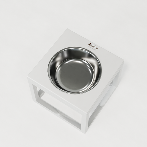 Миска на подставке для больших собак Hollky Base Solo XL (1 × 1,8 л) Solo XL-262620-WHWH | Зображення 2