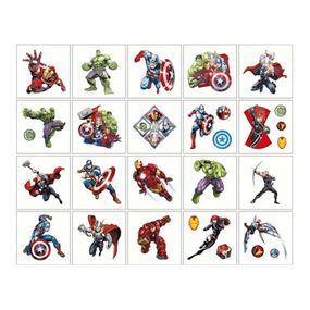 Набір тимчасових татуювань "Супергерої міні" superheroes-20-01 розмір 5х5 см
