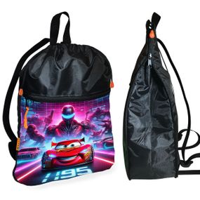 Рюкзак-мішок для взуття, спортивної форми Тачки Блискавка Маквін дитяча сумка для змінки з розширювачем (01443)