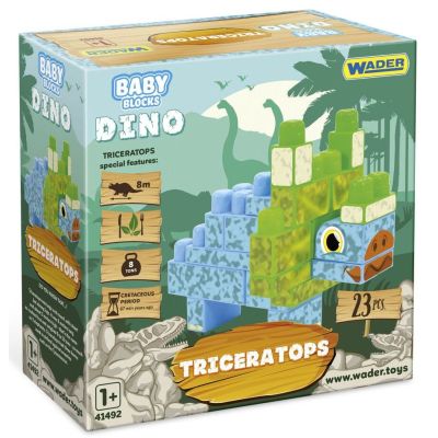 Конструктор Wader Baby Blocks Дино - трицератопс (41494)