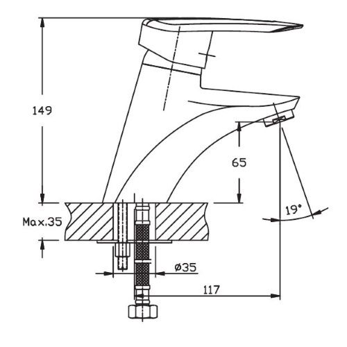 Змішувач для умивальника Haiba DISK 001 (HB0050) | Зображення 1