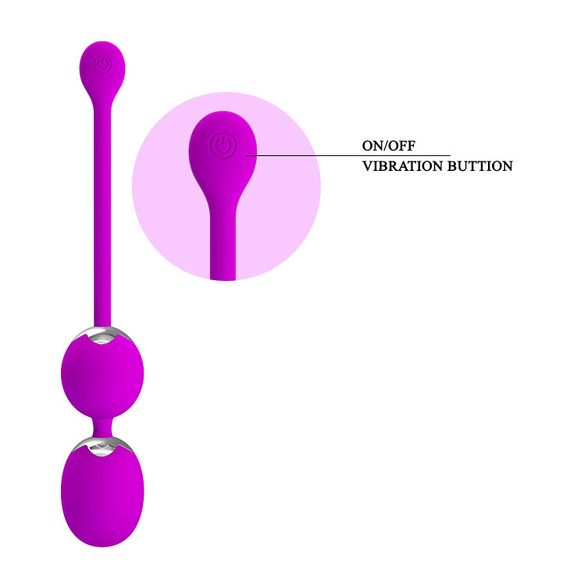 Вагинальные виброшарики - Pretty Love Willie Vibrating Kegel Balls Purple Sex Aura | Зображення 4