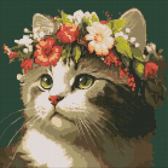 Алмазная мозаика "Весенний венок" ©art_selena_ua AMO7665 40х40 см Идейка