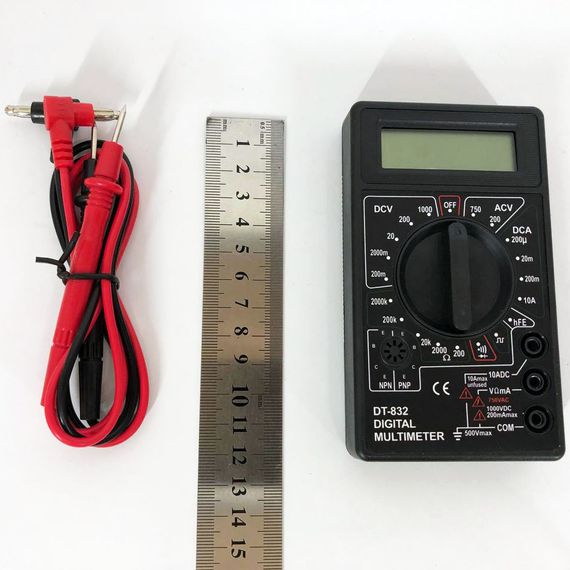 Мультиметр цифровий тестер Digital DT-832 зі звуковим дзвінком, тестер напруги цифровий | Зображення 3