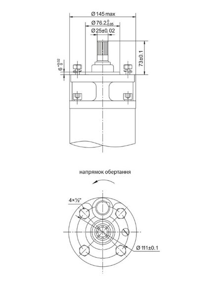 Насос відцентровий свердловинний DONGYIN 6SP17-13 380В 7.5кВт H 143(104)м Q 400(300)л/хв Ø145мм+пульт (з 3х частин) (7777043) | Зображення 4