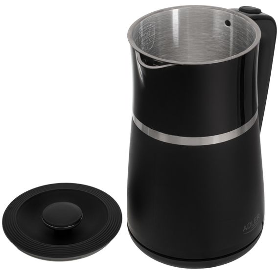 Электрочайник Adler AD 1355 черный, 1,7 л, 2200 Вт, с двойными стенками | Зображення 1