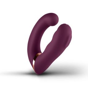 Подвійний вібратор Rocks Off Gemini Burgundy, 2 мотори, по 10 режимів, змінне положення ручки Sex Aura