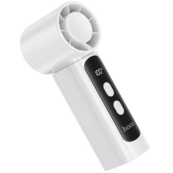 Портативний вентилятор Hoco HX601 handheld folding fan 3000 mAh White | Зображення 4