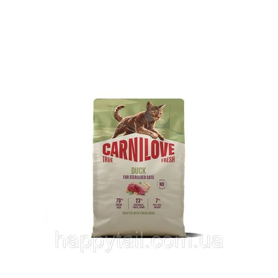 Беззерновий сухий корм Carnilove True Fresh для стерилізованих котів качка 2 кг (арт. 173761)