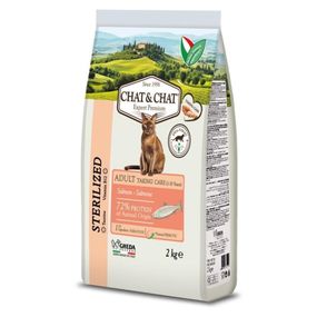 Сухий корм із лососем для стерилізованих котів Gheda Chat&Chat Expert Sterilized With Salmone, 2 кг