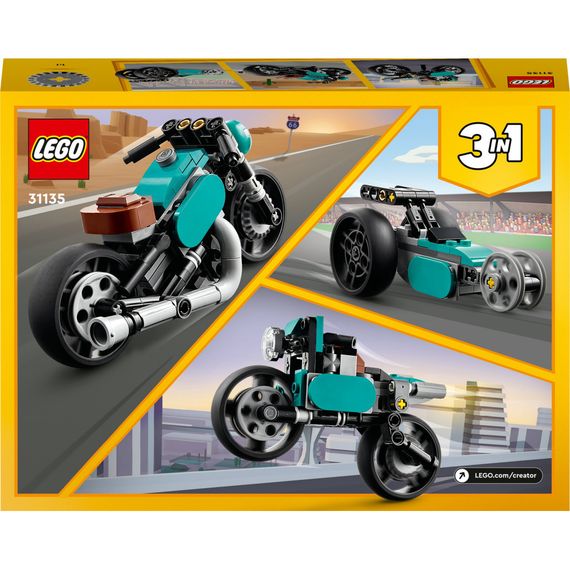 Конструктор LEGO Creator Вінтажний мотоцикл 128 деталей (31135) | Зображення 9