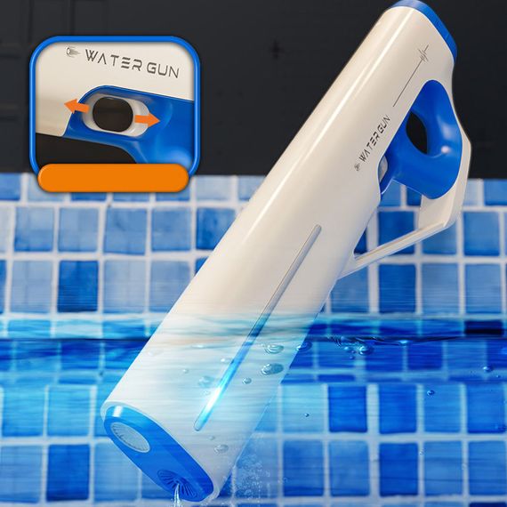 Водяний акумуляторний автомат Water Gun 185-66 (400ml) with lithium battery White / Blue | Зображення 1
