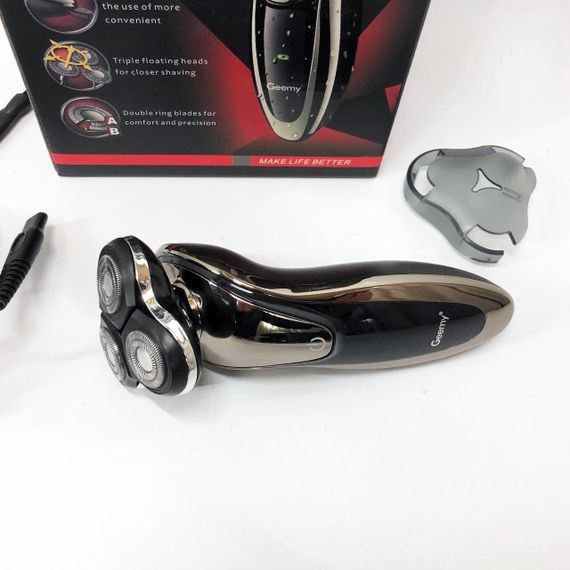 Электробритва для мужчин Gemei, Аккумуляторная бритва с фирменным лезвием, Мужская бритва на батарейках WP-85 | Зображення 6