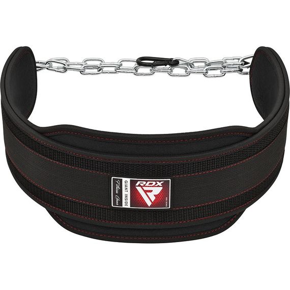 Пояс для обременений с цепью RDX T7 Dipping Belt 2 Layer неопреновый Black