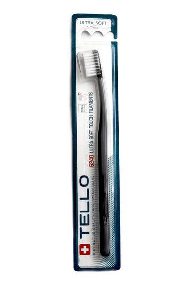 Зубна щітка Tello 6240 Ultra Soft, d 0.10 mm, чорна