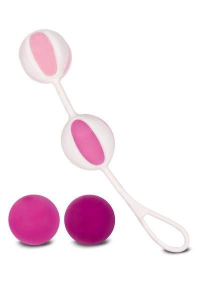 Шарики вагинальные Gvibe Geisha Balls 2 для тренировки интимных мышц, розовые Sex Aura