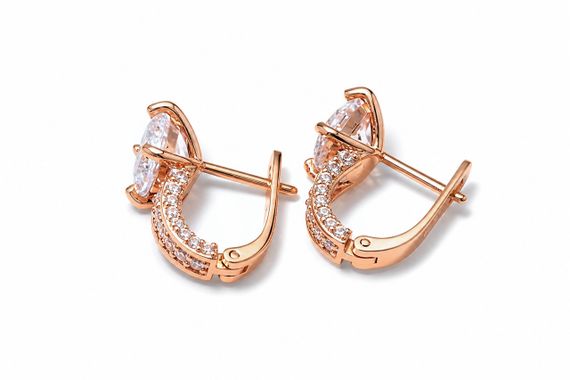 Серьги из красного золота S-0396 | Зображення 2
