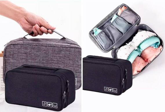 Органайзер-сумка для особистих речей дорожня 28х16х12.5 см Чорна LoveYouHome | Зображення 1