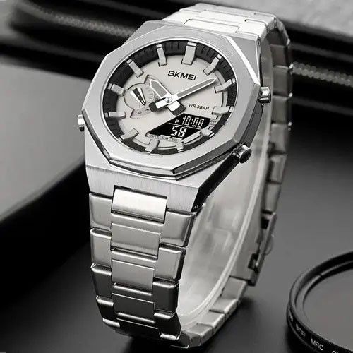 Якісні чоловічі годинники на браслеті SKMEI, Чоловічі наручні годинники незвичайні стильні BD-47 | Зображення 1