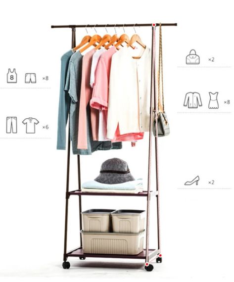 Стійка для одягу на коліщатках, Вішалка на коліщатках The New Coat Rack   знижка
