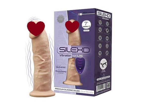 Фалоімітатор з вібрацією SilexD Henry Vibro Flesh (MODEL 2 size 7in) + LRS, діаметр 4,4 см Sex Aura