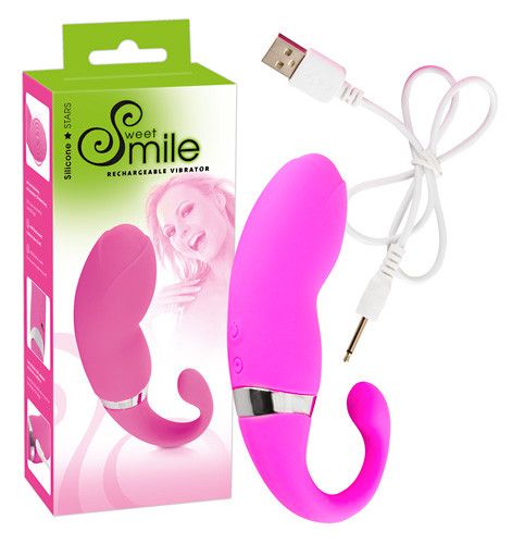 Вібратор c USB зарядкой розовий Sex Aura