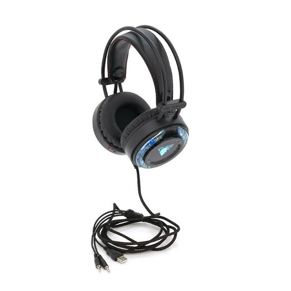 Наушники ведущие с подсветкой Jedel GH-232, с микрофоном, Black | Зображення 1