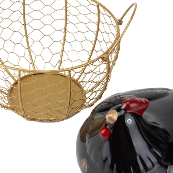 Фруктовница-конфетница Black chicken 21х24 см | Зображення 1