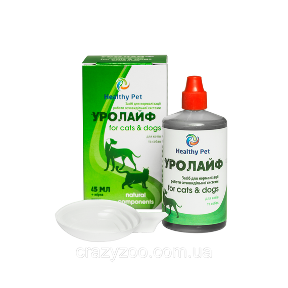 Суспензия для собак и котов Healthy Pet Уролайф для нормализации работы мочевыделительной системы 45 мл 309150