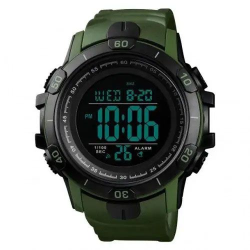 Годинник наручний чоловічий SKMEI 1475AG ARMY GREEN, брендовий чоловічий годинник, годинник для чоловіка. Колір: зелений | Зображення 1