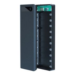 Кишеня BrooDio 20W колір-графіт для 10 акумуляторів 18650 для виготовлення Павербанку 2х5В, 2А (макс. 20Вт)