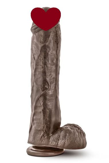 Фаллоимитатор Blush Dr Skin на присоске, коричневый, 29.2 см sexstyle