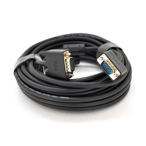 Кабель VEGGIEG VG-5 VGA 3 + 6, 5,0m, male to male (тато-тато), OD-6.5mm, 1 ферит, круглий Black, конектор