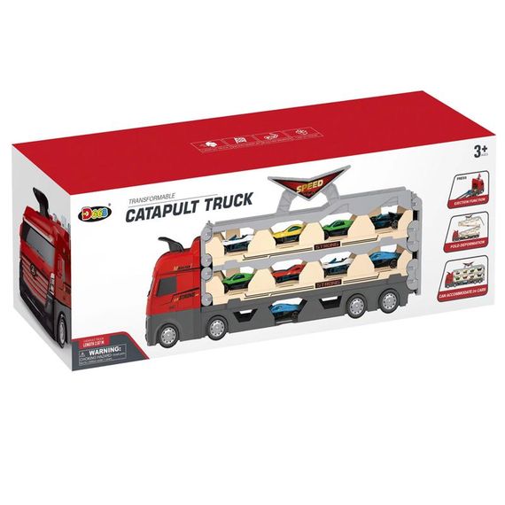 Ігровий набір-вантажівка SHT D663-T202 Catapult Truck + 8 small car Colorful | Зображення 3